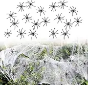 BLLREMIPSUR Halloween Spider Web Decorations, DIY Stretch Cobwebs Decor for Haunted House, Yard, Creepy Scene Props