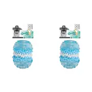2x M-Pets 10.5cm Dental Rubber Washy Dog/Puppy Pet Chew Teeth/Gum Care Play Toy