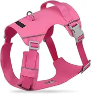IUOUTG Lightweight Dog Harness with Handle for Large Dogs Reflective Waterproof Breathable Easy Control Pet Chest Strap Vest