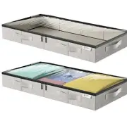 4.5 Inches Under Bed Storage Containers, 2Pack Low Profile Underbed Storage