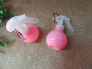 2x 6Pcs Pink Round Comestic Spray Bottle Storage Container w/Carabiner 100ml