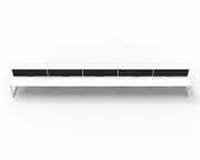 RAPIDLINE DELUXE LOOP LEG WORKSTATION With Screen 10 Person Double Sided W1200 x D750 x H730mm (per user) White Top White Frame