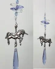 Unicorn Crystal Suncatcher gift, car mirror rainbow sun catcher suncatchers