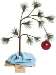 ProductWorks 24" Charlie Brown Christmas Tree with Linus's Blanket Holiday D?cor