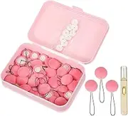 uxcell 16 Pcs Duvet Cover Pins to Hold Comforter Inside, Duvet Clips with Soft Fabric Material for Quilt Cushions Curtains, Bright Pink (Round)