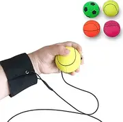 Elastic String Wristband Ball Kids Wrist Return Ball Sports Wrist Ball On A String Rubber Rebound Ball Wristband Toy for Children Kids Party Favor, Exercise or Play (4 PCS)
