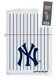 Zippo 0403 new york yankees logo white matte Lighter + FLINT PACK