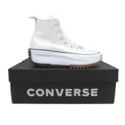 Converse Run Star Hike HI Platform Women's Size 7.5 White Black Gum NEW 166799C