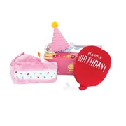 ZippyPaws Pup Birthday Box Pink Squeaker Soft Dog Toy