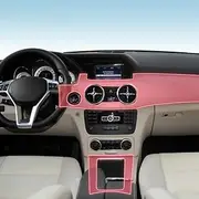 Car Interior Film Dashboard Piano Board Shift Center Console Anti-Scratch Transparent TPU Protection Film Accessories，for Mercedes Benz GLK X204 13-2018 (Style for LHD)