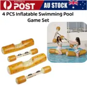 4 PCS Inflatable Swimming Pool Game Set Float Ride On Row Water Sports Toys Tool