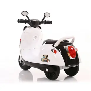 親親CCTOY 熊貓電動摩托車 兒童電動車 RT-618AW 白色（新品)