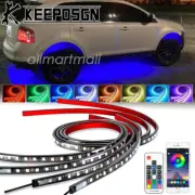 Car RGB LED Strip Bar Underglow Body Kit Neon Lights APP Remote for Ford Edge