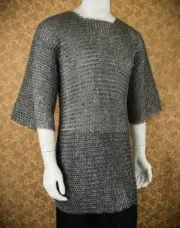 Medieval Mild Steel Chain Mail Flat Riveted & Washer Chainmail Reenactment Large