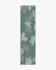 75' x 305' | Machine Washable Runner Rug | Kid & Pet Friendly | Indoor Rug | Magnolia Teal Rug | Ruggable