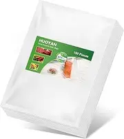 [HUOYAN] 15X25cm Vacuum Food Preservation Bag 100PCS Vacuum Sealer Bags Transparent Food Packaging Bag Vacuum Seal Freezer Bags Compatible with All Vacuum Machines PreCut Bags ﻿