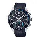 【CASIO 卡西歐】EDIFICE 時尚三眼運動手錶-藍X黑EFS-S550PB-1A_50MM