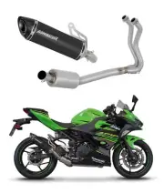 NINJA 400 2018-2023 Full Exhaust System Collector Silencer HP8 BLACK