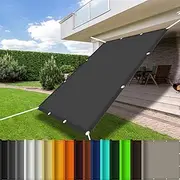 Dark Gray Shade Sail 4' x 7', Waterproof UV Blocking Cover for Outdoor Yard, Patio, Carport, Lawn, Pool Tear Resistant Sails 12' x 25' Shade Sail for Sun Protection and Privacy.
