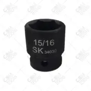 SK Hand Tools 34030 1/2" Dr. 15/16" 6pt Standard Fractional Impact Socket