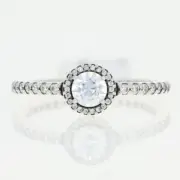 NEW Authentic Pandora Classic Elegance Ring - Silver Halo 190946CZ-56 Size 7.5