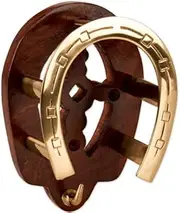 Tack Shack of Ocala Wood with Brass Horseshoe Bridle Bracket