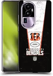 Head Case Designs Officially Licensed NFL Banner Cincinnati Bengals Logo Art Soft Gel Case Compatible with Oppo Reno10 Pro+