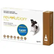 Revolution Brown for Small Dogs 5.1-10kg Flea & Worming Treatment Spot On 6 pack