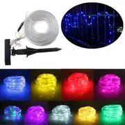 10m 100LEDs Solar Rope Tube Lights Led String Strip Waterproof Christmas Party Decor 13344 RED