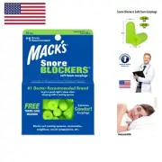 Mack’s Snore Blockers Soft Foam Earplugs, 12 Pair – 32 dB High NRR, 37 dB SNR...