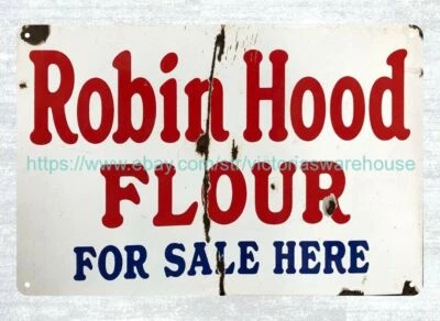 collectible artwork prints ROBIN HOOD FLOUR metal tin sign