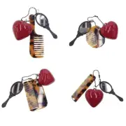 Leopard Print Comb Keychain for Daily Use Bag Pendant Unique
