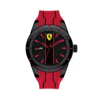 在飛比找PChome24h購物優惠-Ferrari 法拉利/狂飆競速時尚腕錶/紅x黑/44mm/