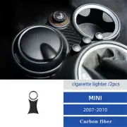 Carbon Fiber Cigarette Lighter Trim Cover For BMW MINI Cooper R56 R57 2007-2010 (for: Mini)