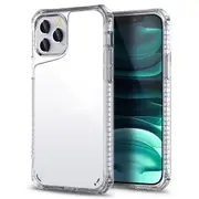 ZUSLAB iPhone 12 Pro Max 6.7" Case Tough Air Shock Absorption Protective Hard Back Cover for Apple - Clear
