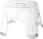 Clear Shower Foot Stool - Non-Slip Waterproof Shower Stool for Shaving Legs, Portable Shoe Changing Stool Rest, Lightweight Stable Small Shower Bench for Bathroom Bedside Shower Spaces