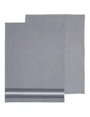 [Ladelle] Culinary Jumbo Kitchen Towel 2 Pack in Smoke Blue