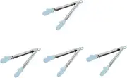 Amosfun Pcs Cute Hand Shape Tongs Mini Food Tongs Lock Small for Boys and Girls Kitchen Tools for Cooking and Serving