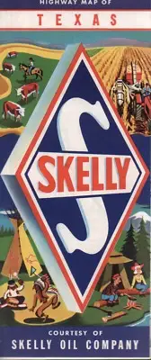 1960 Skelly Road Map: Texas NOS