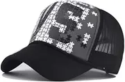 [HAMKVBPR] Baseball Cap Unisex Summer Net Cap Outdoor Sunshade Net Cap Baseball Cap Outdoor Sports Hat(Gray)