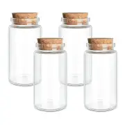 JIUYUE 15 pcs 100 ml Glass Jars with Cork Lids,Essential Oil Storage Bottles(...