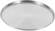 GREENADSCAPE Stainless Steel Pizza Pan Multi Functional Round Tray for Baking Grilling Steaming Easy to Clean Metal Pizza Pan for Oven Spacious Design for Family Gatherings