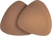 [BRELESE] Double Sticky Push-up Bra Inserts | Self-Adhesive | Both-Sides Sticky | Reusable Sticky Breast Pads for Bikini Top | Sports Bra | Wedding Dress Bra | Extra Boost Bra, Chocolate, A