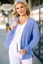 NWT Shopthemint Women Call On Me Light Blue Cardigan Sz Medium