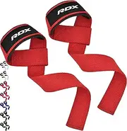 RDX Weight Lifting Straps Deadlifting Powerlifting, 5MM Neoprene Wrist Support, Anti Slip 60CM Hand Bar Grip, Heavy Duty Bodybuilding Weightlifting Workout, Soft Cotton, Strength Training Gym Fitness