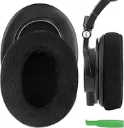 Geekria Comfort Micro Suede Replacement Ear Pads for Audio-Technica ATH-M50, M50X, M60X, M50S, M50cwh, M50xBT2, ATH-M45, M35, M30, M20 Headphones, Repair Parts (Black)