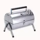 Stainless Steel Adjustable Portable Charcoal Grill, Multi-functional Metal Sm...