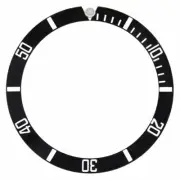 BEZEL INSERT FOR OMEGA SEAMASTER OUTSIDE 36.5MM X 30.30MM INSIDE DIAMETER BLACK