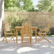 Folding Garden Chairs 4 pcs 53x66x99 cm Bamboo vidaXL
