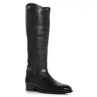 Frye MELISSA Button 2 Black Riding Cowboy Tall Knee Boots Shoes Flats 8.5 NEW
